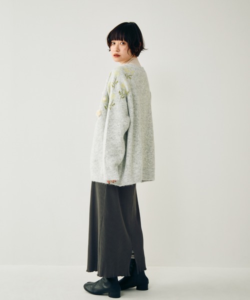 Crisp(クリスプ)の「リブカットスカート(スカート・レディース・チャコールグレー/オレンジ・FREE)」の8枚目の写真