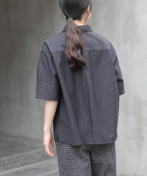 FORK&SPOON（フォークアンドスプーン）の「FORK&SPOON　Nylon Woolプルオーバーシャツ（シャツ/ブラウス・レディース・ブラック/ベージュ系その他・1）」の8枚目の写真