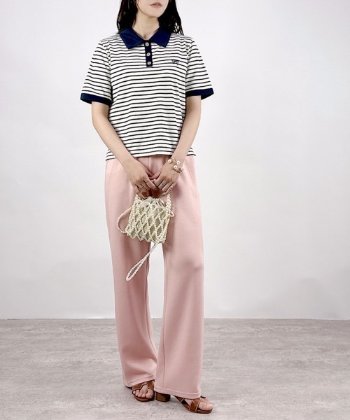 CLOTHY(クロシィ)の「【ゆるっと履いて、きちんと見せる。】ぽわんとダンボール素材ストレートパンツ(その他パンツ・レディース・オフホワイト/グレー/ピンク/ブラック/ベージュ・MEDIUM)」の13枚目の写真