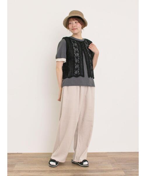 Samansa Mos2（サマンサ モスモス）の「テープベスト（ベスト・レディース・ブラック/ブラウン/キナリ・F）」の16枚目の写真