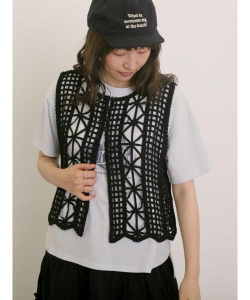 Samansa Mos2（サマンサ モスモス）の「テープベスト（ベスト・レディース・ブラック/ブラウン/キナリ・F）」の20枚目の写真