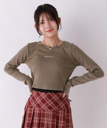 repipi armario | AcidWashサイドスリットロンT(Tシャツ/カットソー)