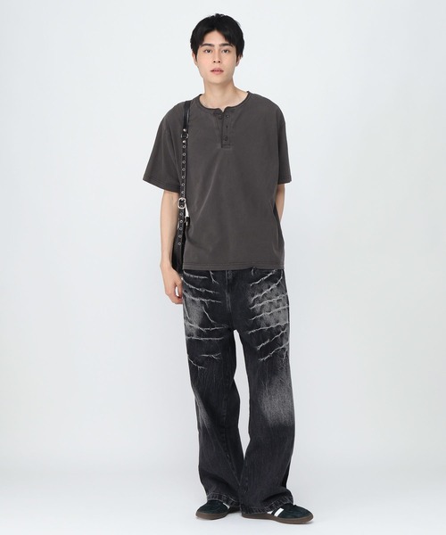 3.3 Field Trip （3.3フィールドトリップ）の「3.3 Field Trip／スタッズショルダーBAG（ショルダーバッグ・メンズ・ブラック・ONE SIZE）」の2枚目の写真