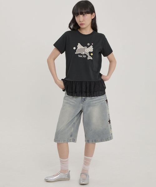 セール】Wai Kei／エンゼルイルカレースT（Tシャツ/カットソー