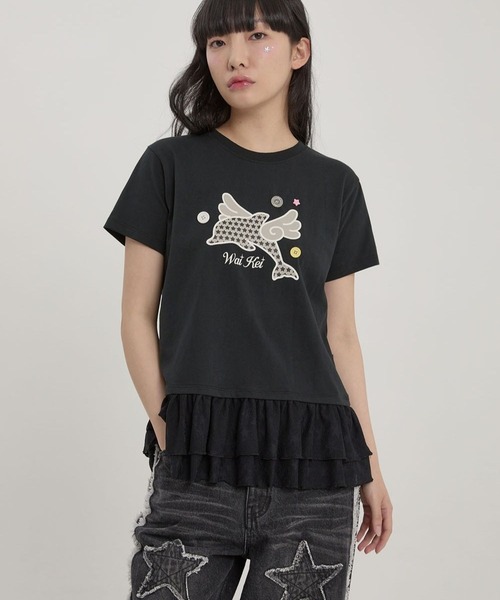 tシャツ Wai Kei／エンゼルイルカレースT レディース セール】Wai Kei／エンゼルイルカレースT（Tシャツ/カットソー