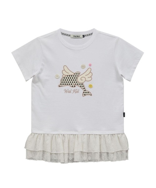 ALAND（エーランド）の「Wai Kei／エンゼルイルカレースT（Tシャツ/カットソー・レディース・ホワイト/ブラック・SMALL/MEDIUM）」の18枚目の写真