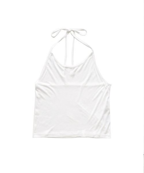 select MOCA(セレクトモカ)の「ホルターキャミレイヤードトップス(Tシャツ/カットソー・レディース・オフホワイト/グレー/ブラック・FREE)」の14枚目の写真