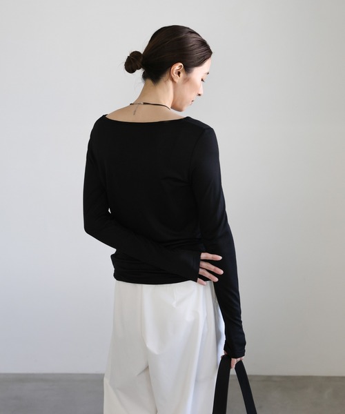select MOCA(セレクトモカ)の「ホルターキャミレイヤードトップス(Tシャツ/カットソー・レディース・オフホワイト/グレー/ブラック・FREE)」の20枚目の写真