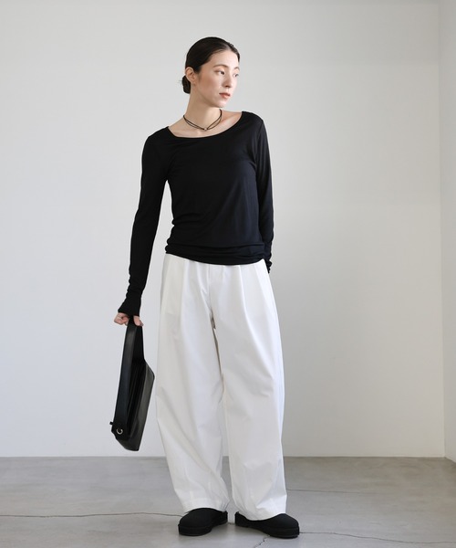 select MOCA(セレクトモカ)の「ホルターキャミレイヤードトップス(Tシャツ/カットソー・レディース・オフホワイト/グレー/ブラック・FREE)」の15枚目の写真
