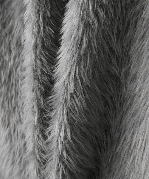 Loose/ルース(ルース)の「ボリュームショート シャギーニットパーカー(パーカー・メンズ・グレー/レッドパープル/ブラック/ブラック系1・S/XS/L/M)」の5枚目の写真