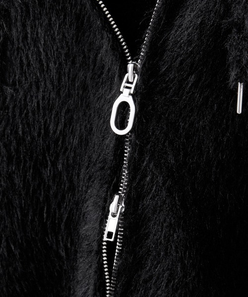 Loose/ルース(ルース)の「ボリュームショート シャギーニットパーカー(パーカー・メンズ・グレー/レッドパープル/ブラック/ブラック系1・S/XS/L/M)」の11枚目の写真