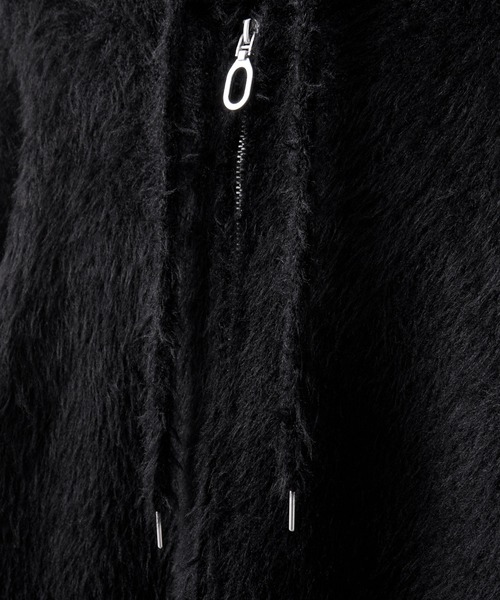 Loose/ルース(ルース)の「ボリュームショート シャギーニットパーカー(パーカー・メンズ・グレー/レッドパープル/ブラック/ブラック系1・S/XS/L/M)」の12枚目の写真