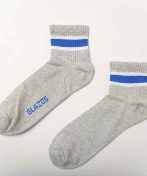 GLAZOS（グラソス）の「【大人向けサイズあり】ショート丈ラインソックス３足セット（ソックス/靴下・キッズ・カラフル・25-27CM/22-24cm）」の3枚目の写真