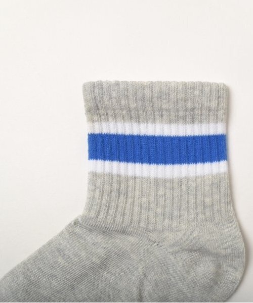 GLAZOS（グラソス）の「【大人向けサイズあり】ショート丈ラインソックス３足セット（ソックス/靴下・キッズ・カラフル・25-27CM/22-24cm）」の4枚目の写真