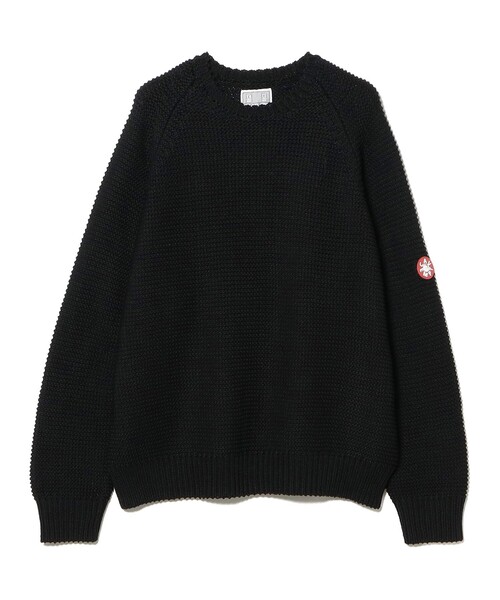 C.E(シーイー)の「C.E / RAGLAN SLEEVE COTTON KNIT BLACK(ニット/セーター・メンズ・ブラック・LARGE/MEDIUM/X-LARGE)」の2枚目の写真