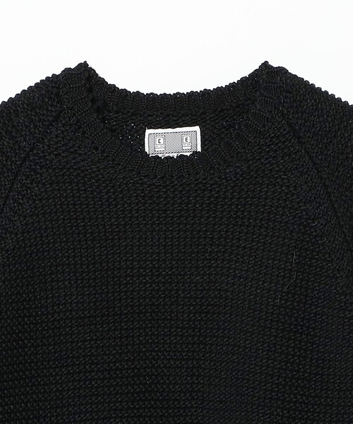 C.E(シーイー)の「C.E / RAGLAN SLEEVE COTTON KNIT BLACK(ニット/セーター・メンズ・ブラック・LARGE/MEDIUM/X-LARGE)」の3枚目の写真