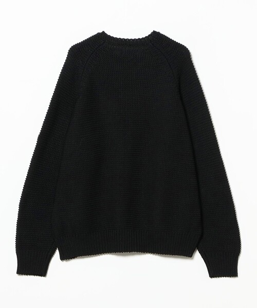 C.E / RAGLAN SLEEVE COTTON KNIT BLACK（ニット/セーター）｜C.E