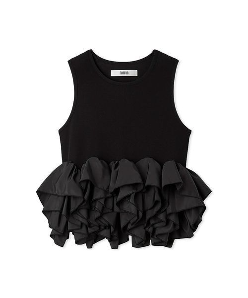 FURFUR（ファーファー）の「ペプラムカットトップス（Tシャツ/カットソー・レディース・ブルー/ブラック/ホワイト・F）」の3枚目の写真