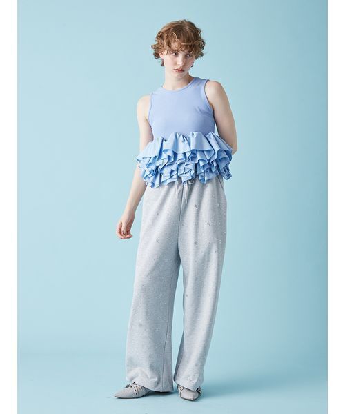 FURFUR（ファーファー）の「ペプラムカットトップス（Tシャツ/カットソー・レディース・ブルー/ブラック/ホワイト・F）」の9枚目の写真