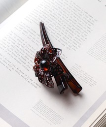ARCHIVER（アーカイバ）の「【76】フラワーモチーフヘアクリップ　べっ甲　ヘアツメ（バレッタ/ヘアクリップ・メンズ）」
