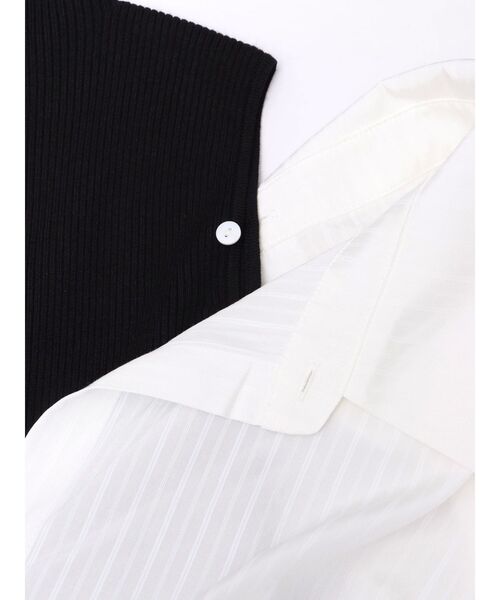 LAGUNAMOON（ラグナムーン）の「シャツドッキングリブニットワンピース（ワンピース・レディース・ブラック/ホワイト/ブラウン・SMALL/MEDIUM）」の11枚目の写真