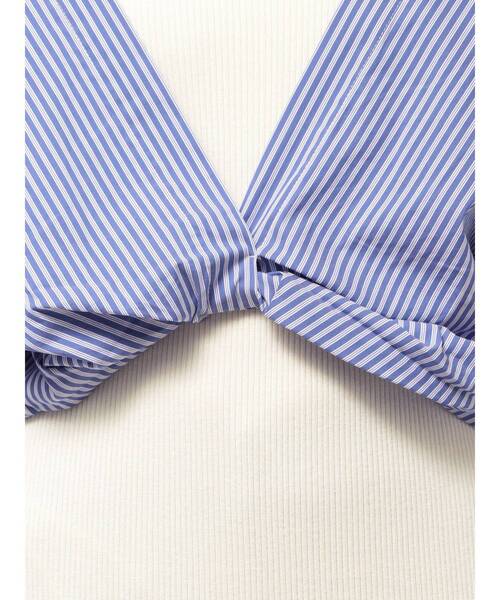 LAGUNAMOON（ラグナムーン）の「シャツドッキングリブニットワンピース（ワンピース・レディース・ブラック/ホワイト/ブラウン・SMALL/MEDIUM）」の12枚目の写真