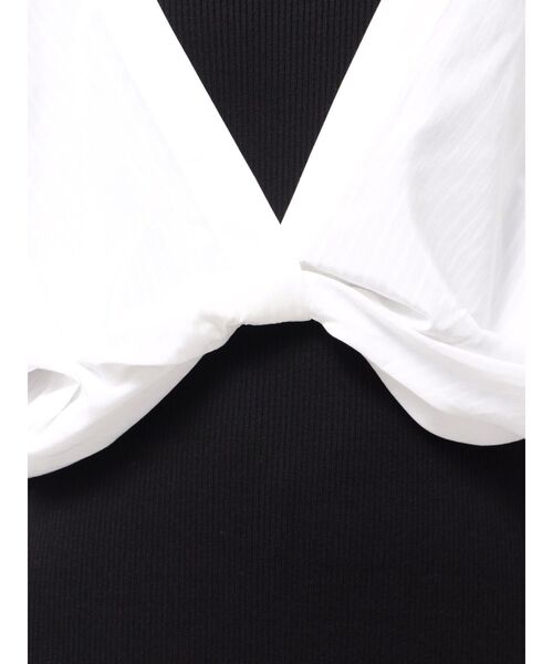 LAGUNAMOON（ラグナムーン）の「シャツドッキングリブニットワンピース（ワンピース・レディース・ブラック/ホワイト/ブラウン・SMALL/MEDIUM）」の14枚目の写真