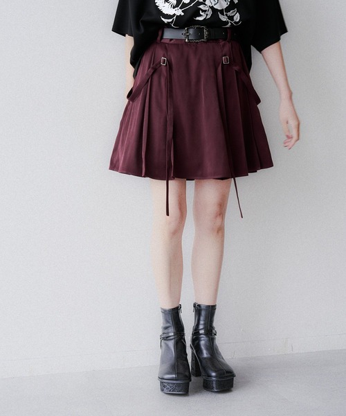 HARE(ハレ)の「KIHINNベルトデザインスカパン(HARE)(その他パンツ・レディース・ボルドー/ブラック・FREE)」の12枚目の写真