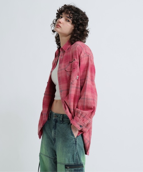 AVIREX（アヴィレックス）の「EMBROIDERY CHECK SHIRT/刺繍チェック