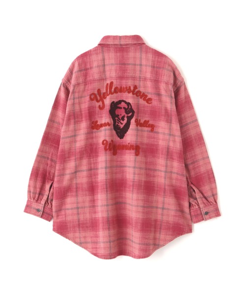 AVIREX(アヴィレックス)の「EMBROIDERY CHECK SHIRT/刺繍チェックシャツ(シャツ/ブラウス・レディース・ネイビー/ピンク/グリーン・F)」の20枚目の写真