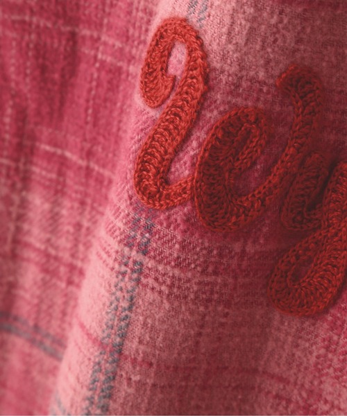 AVIREX(アヴィレックス)の「EMBROIDERY CHECK SHIRT/刺繍チェックシャツ(シャツ/ブラウス・レディース・ネイビー/ピンク/グリーン・F)」の21枚目の写真