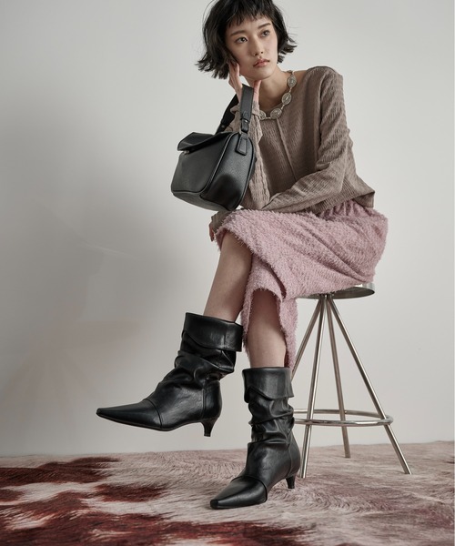 THE YOn（ザヨン）の「フェイクレザーカフショートブーツ（ブーツ・レディース・ブラック/ブラウン・37/39/38）」の18枚目の写真