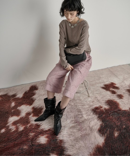 THE YOn（ザヨン）の「フェイクレザーカフショートブーツ（ブーツ・レディース・ブラック/ブラウン・37/39/38）」の19枚目の写真