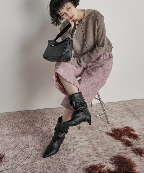 THE YOn（ザヨン）の「フェイクレザーカフショートブーツ（ブーツ・レディース・ブラック/ブラウン・37/39/38）」の22枚目の写真