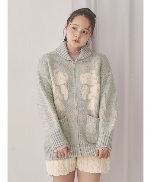 セール】bear cowichan knit（カーディガン/ボレロ）｜merry jenny