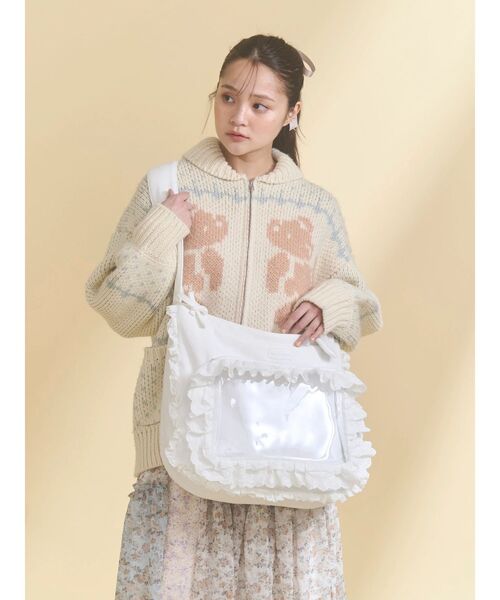 merry jenny(メリージェニー)の「bear cowichan knit(カーディガン/ボレロ・レディース・ライトブルー/アイボリー/ボルドー/ネイビー・FREE)」の21枚目の写真