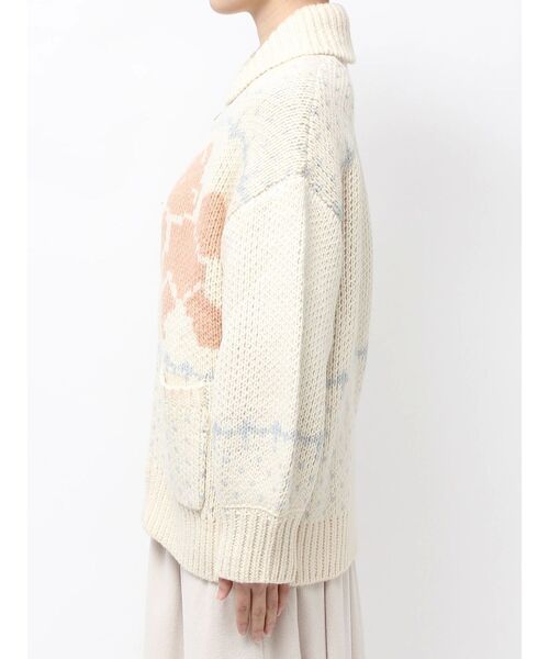 merry jenny（メリージェニー）の「bear cowichan knit（カーディガン/ボレロ・レディース・ライトブルー/アイボリー/ボルドー/ネイビー・FREE）」の6枚目の写真