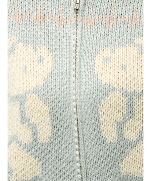 merry jenny(メリージェニー)の「bear cowichan knit(カーディガン/ボレロ・レディース・ライトブルー/アイボリー/ボルドー/ネイビー・FREE)」の6枚目の写真