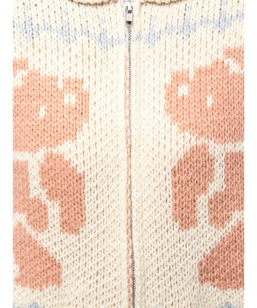 merry jenny(メリージェニー)の「bear cowichan knit(カーディガン/ボレロ・レディース・ライトブルー/アイボリー/ボルドー/ネイビー・FREE)」の8枚目の写真