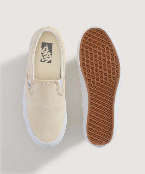 VANS(バンズ)の「VANS PREMIUM スリッポン ピッグスエード(スリッポン・メンズ・クリーム・9.5/5.5/4.5/5/6/6.5/7/7.5/8/8.5/9/10/10.5/11/12)」の3枚目の写真