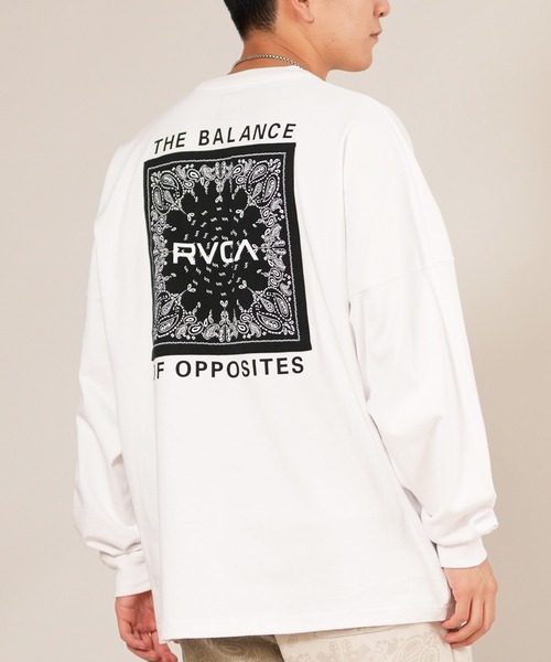 RVCA（ルーカ）の「RVCA/ルーカ BANDANA BALANCE LT ロンT BF042-P50（Tシャツ/カットソー・メンズ・ブラック/ホワイト/カーキブラウン・S/M/L）」の2枚目の写真
