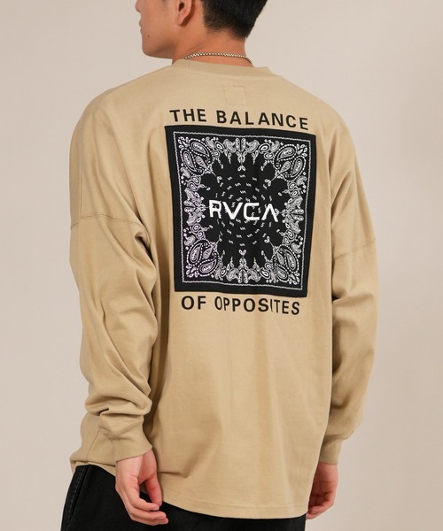 RVCA（ルーカ）の「RVCA/ルーカ BANDANA BALANCE LT ロンT BF042-P50（Tシャツ/カットソー・メンズ・ブラック/ホワイト/カーキブラウン・S/M/L）」の3枚目の写真