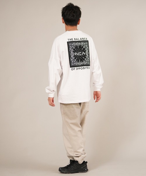 RVCA（ルーカ）の「RVCA/ルーカ BANDANA BALANCE LT ロンT BF042-P50（Tシャツ/カットソー・メンズ・ブラック/ホワイト/カーキブラウン・S/M/L）」の8枚目の写真