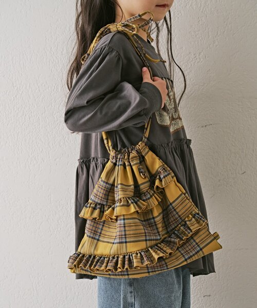 CIAOPANIC TYPY（チャオパニックティピー）の「【KIDS】マルチウェイフリルナップサック（バックパック/リュック・キッズ・ブラック/キャメル/イエロー・ONE SIZE）」の2枚目の写真