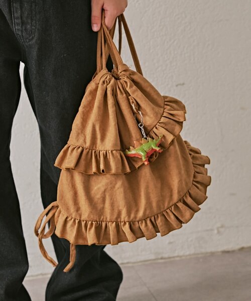 CIAOPANIC TYPY（チャオパニックティピー）の「【KIDS】マルチウェイフリルナップサック（バックパック/リュック・キッズ・ブラック/キャメル/イエロー・ONE SIZE）」の4枚目の写真