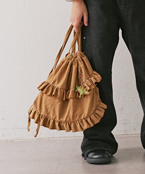 CIAOPANIC TYPY（チャオパニックティピー）の「【KIDS】マルチウェイフリルナップサック（バックパック/リュック・キッズ・ブラック/キャメル/イエロー・ONE SIZE）」の6枚目の写真