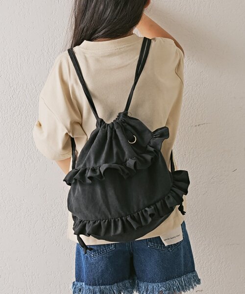 CIAOPANIC TYPY（チャオパニックティピー）の「【KIDS】マルチウェイフリルナップサック（バックパック/リュック・キッズ・ブラック/キャメル/イエロー・ONE SIZE）」の7枚目の写真