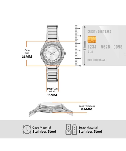 MICHAEL KORS（マイケルコース）の「マイケル・コース 腕時計 レディース アナログ ステンレス MK4943（アナログ腕時計・レディース・シルバー・FREE）」の5枚目の写真