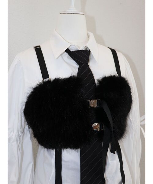 jouetie（ジュエティ）の「ファーハーネス（ベルト・レディース・アイボリー/ブラック・FREE）」の17枚目の写真