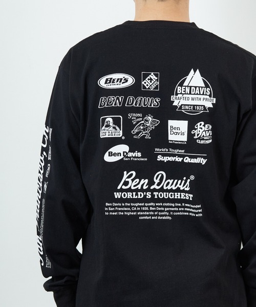 BEN DAVIS（ベンデイビス）の「【WEB限定】[BEN DAVIS/ベンデイビス] SPONSORED バックプリント ロングスリーブTシャツ（Tシャツ/カットソー・レディース・ブラック/ブルー/ホワイト・M/L/XL）」の5枚目の写真